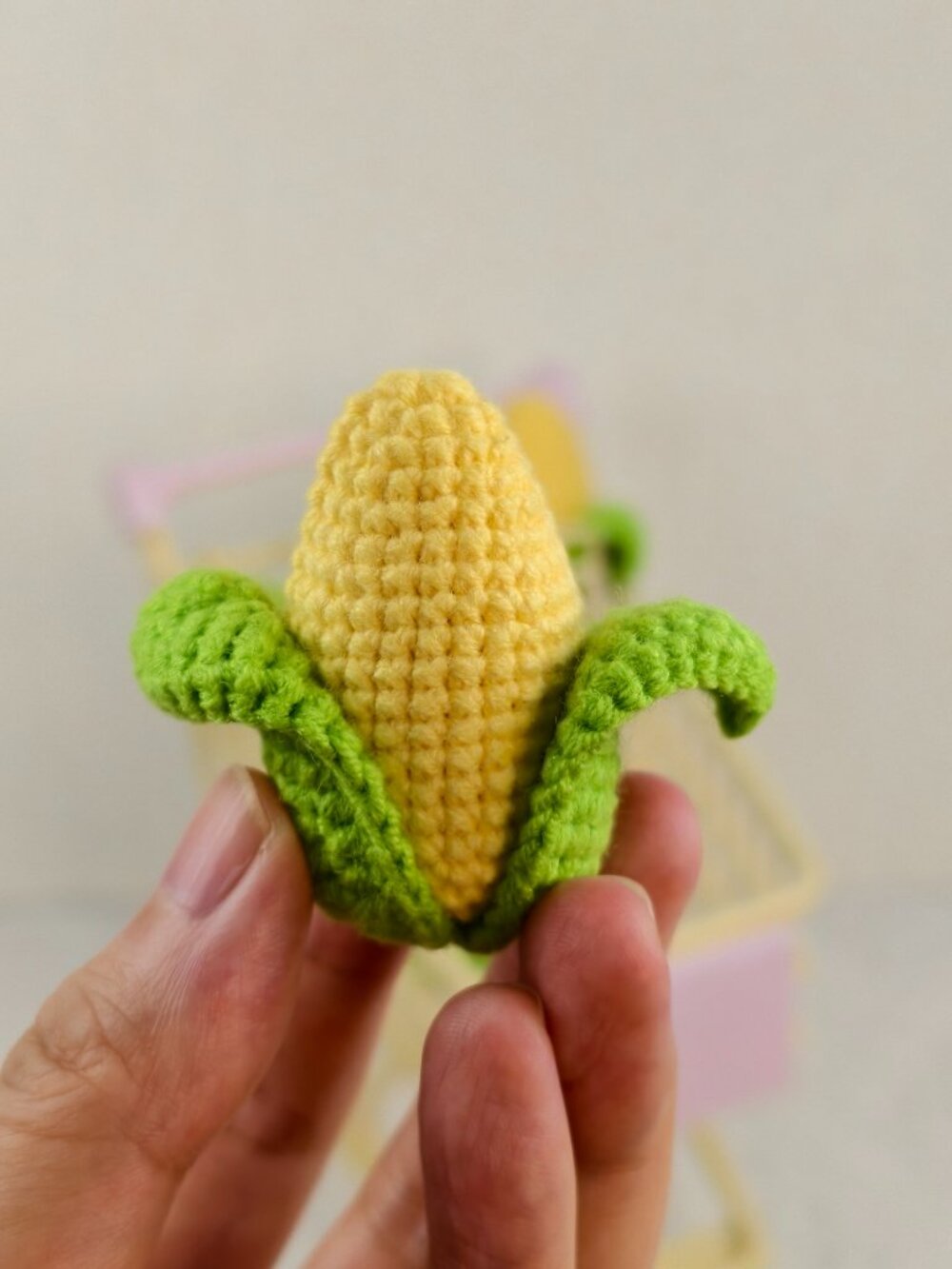 Handmade Amigurumi Crochet Small Corn Plushie